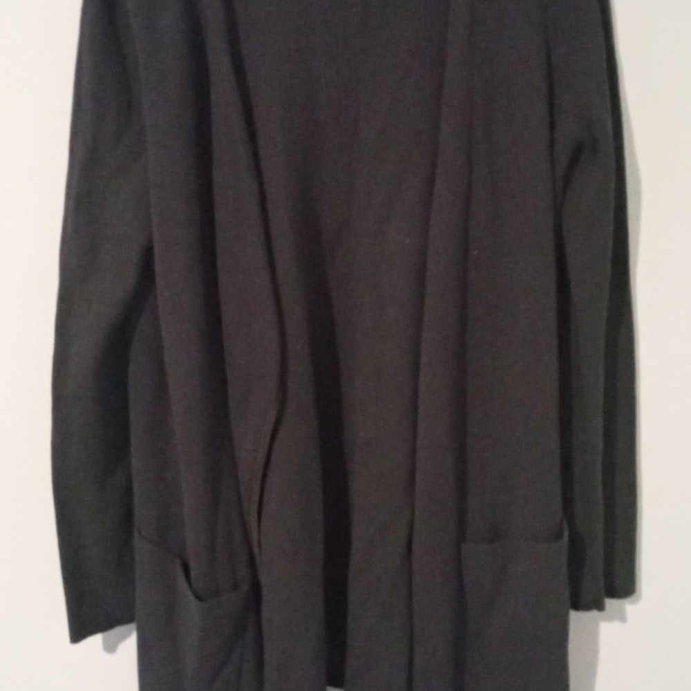 Open-Front Knit Cardigan with Pockets